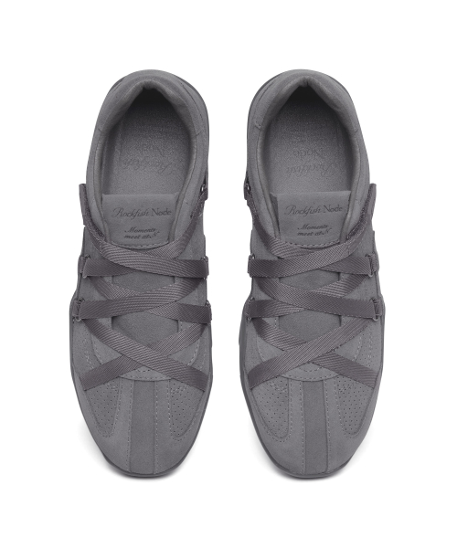 ZANE X-STRAP SNEAKERS(SUEDE) - TEAL GREY