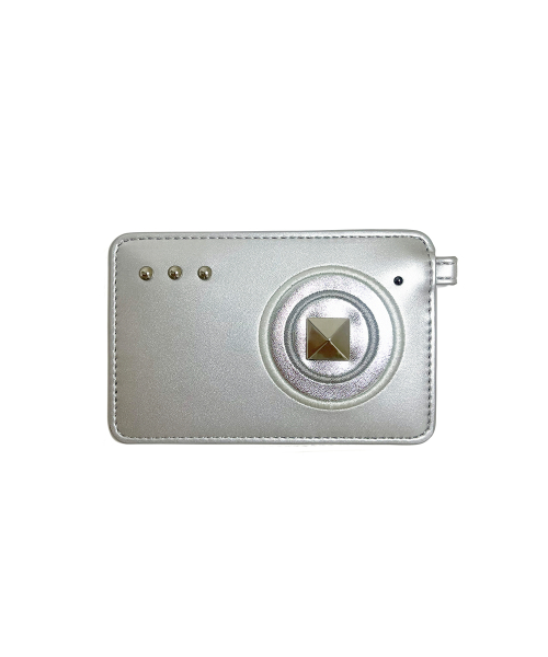 CAMERA CARD WALLET SILVER