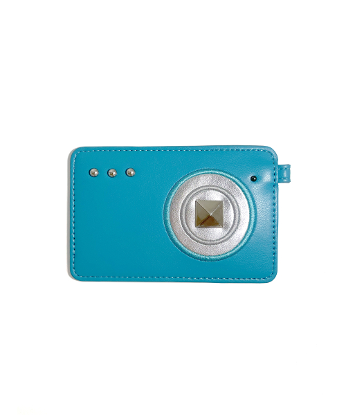 CAMERA CARD WALLET TEAL BLUE