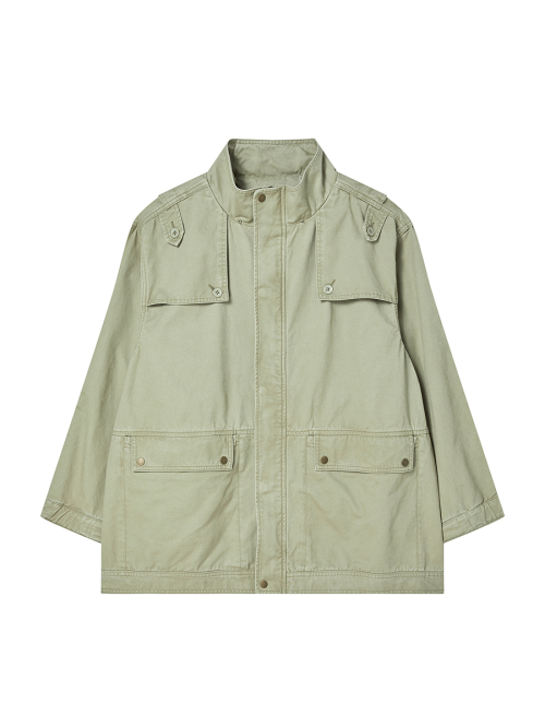 DETACHABLE HOOD FIELD JACKET KHAKI