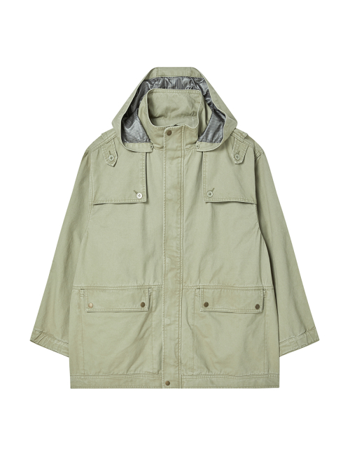 DETACHABLE HOOD FIELD JACKET KHAKI