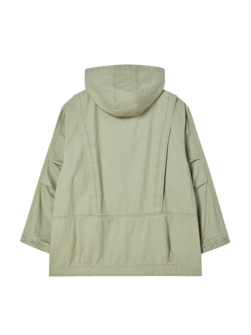 DETACHABLE HOOD FIELD JACKET KHAKI