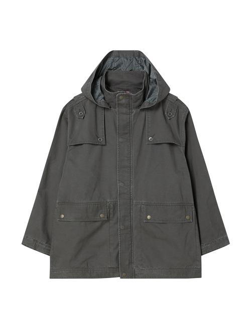 DETACHABLE HOOD FIELD JACKET KHAKI
