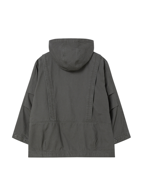 DETACHABLE HOOD FIELD JACKET KHAKI