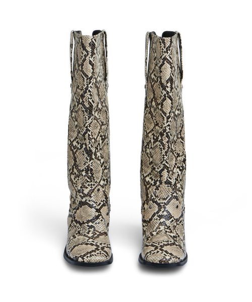 ANIMAL STUD BOOTS IN BEIGE