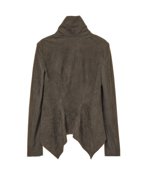 DRAPED SCARF JACKET IN BROWN