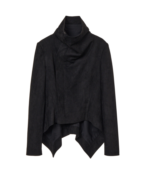 DRAPED SCARF JACKET IN BLACK