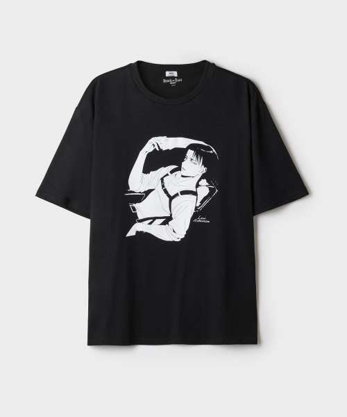 [진격의거인] 반팔 티셔츠(Black)_SPRLG49U02