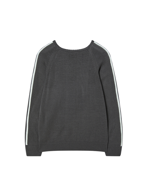 FLAG BOATNECK KNIT CHARCOAL
