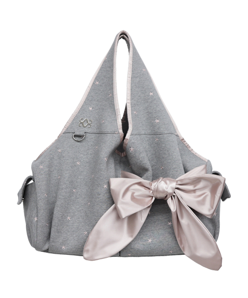 Bow Shoulder Bag (Pink Star)