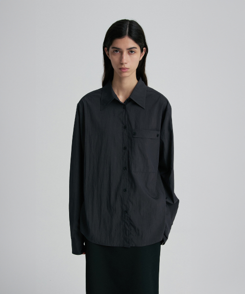 WRAP-WAIST LONGLINE SHIRT