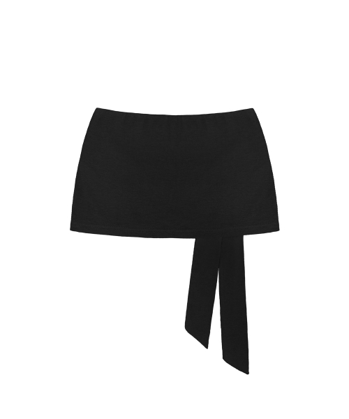 COLETTE Logo Wrap Skirt_ Black