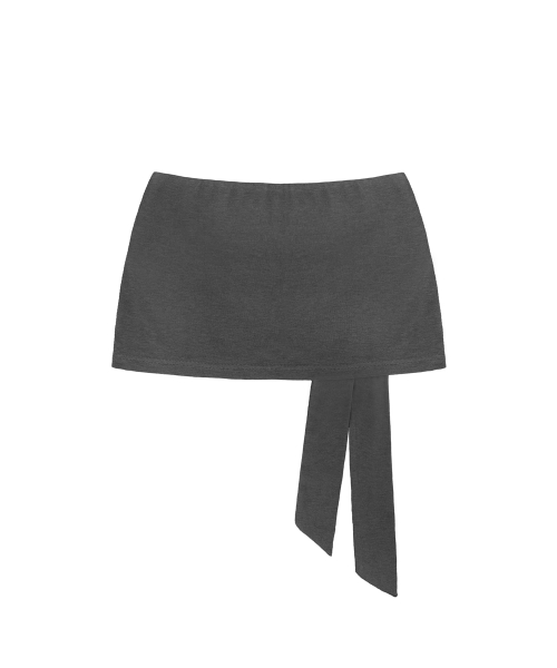 Colette Slim Glam Mini Skirt_Gray