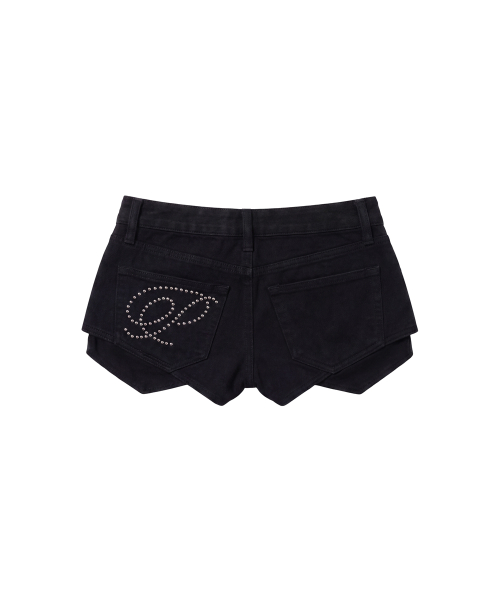Romy Cutoff Micro Shorts_Black