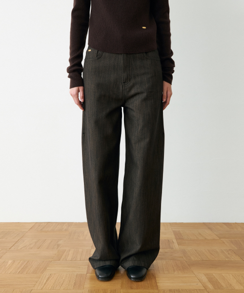 Parisien Washing Denim Pants_Brown