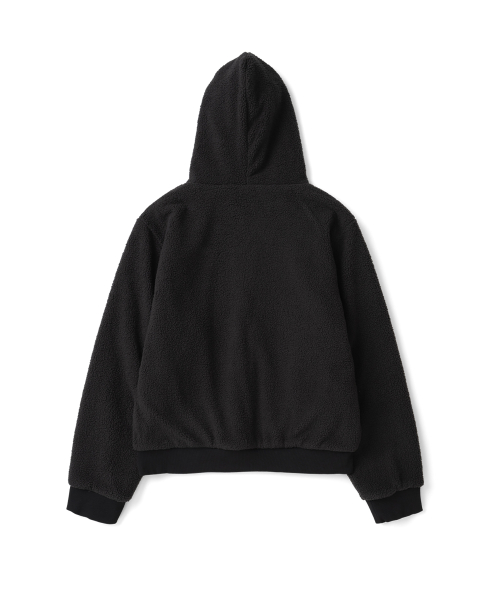 TCM reversible t logo hooded zip-up (black)