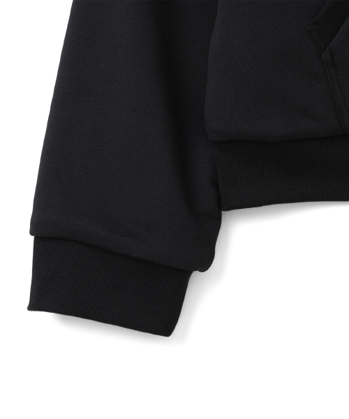 TCM reversible t logo hooded zip-up (black)