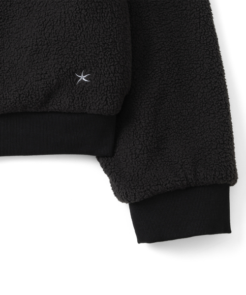 TCM reversible t logo hooded zip-up (black)
