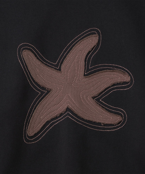 TCM starfish contour hoodie (black)