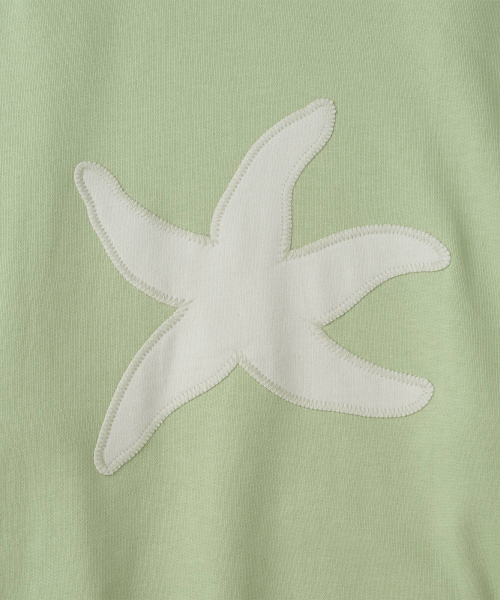 TCM starfish zigzag hoodie (green)