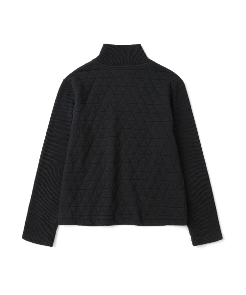 TCM quilted highneck long sleeve (black)