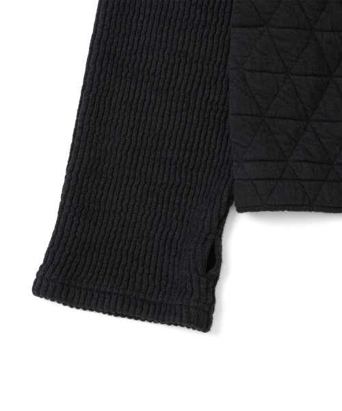 TCM quilted highneck long sleeve (black)
