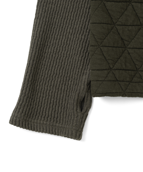 TCM quilted highneck long sleeve (khaki)