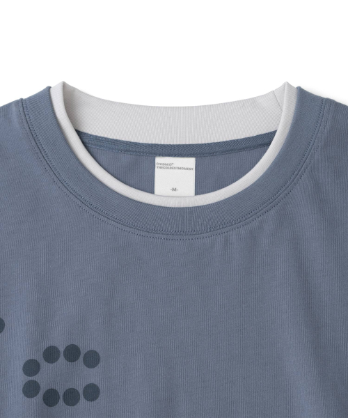 TCM dot print layered long sleeve (blue)