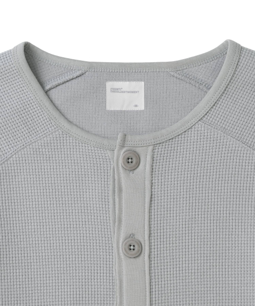 TCM waffle layered cardigan (light grey)