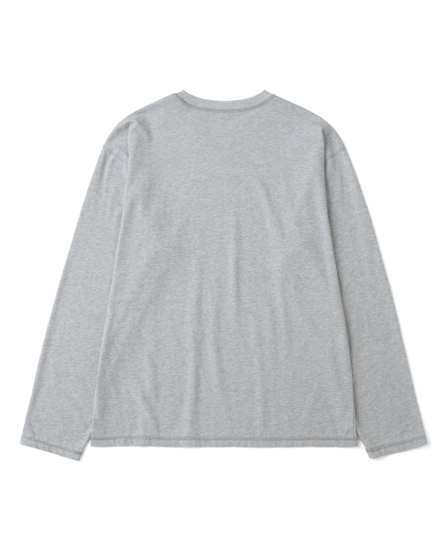TCM cross stitch t long sleeve (melange grey)