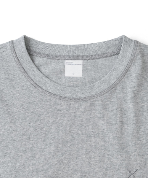 TCM cross stitch t long sleeve (melange grey)
