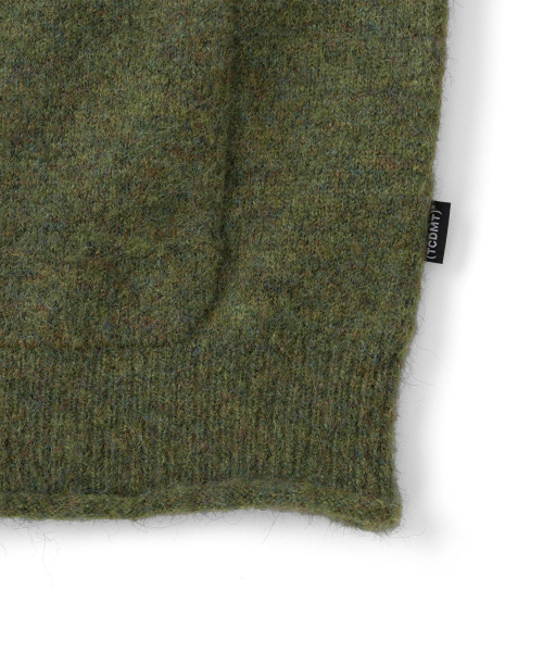 TCM roll up button knit cardigan (khaki)