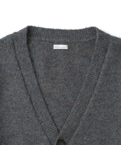 TCM roll up button knit cardigan (charcoal)