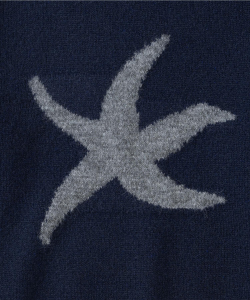 TCM starfish logo contrast knit (navy)