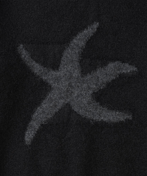 TCM starfish logo contrast knit (black)