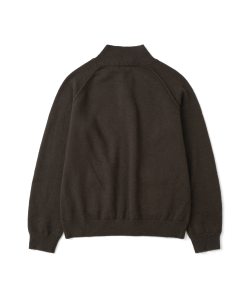 TCM vintage toggle highneck knit (brown)