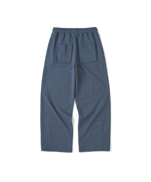TCM bubble star sweat pants (dusty blue)