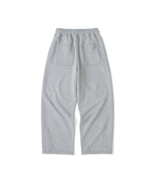 TCM bubble star sweat pants (melange grey)
