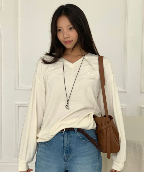 Base V-Neck Jersey Top_2colors