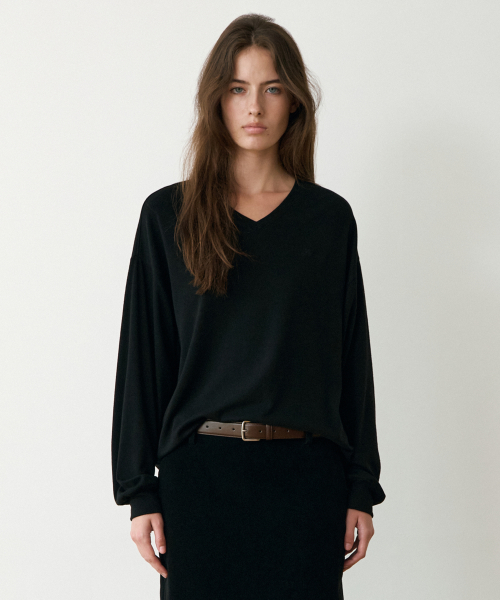 Base V-Neck Jersey Top_2colors