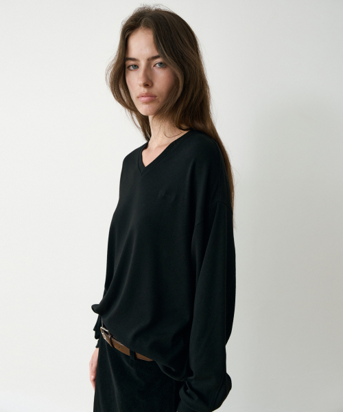 Base V-Neck Jersey Top_2colors