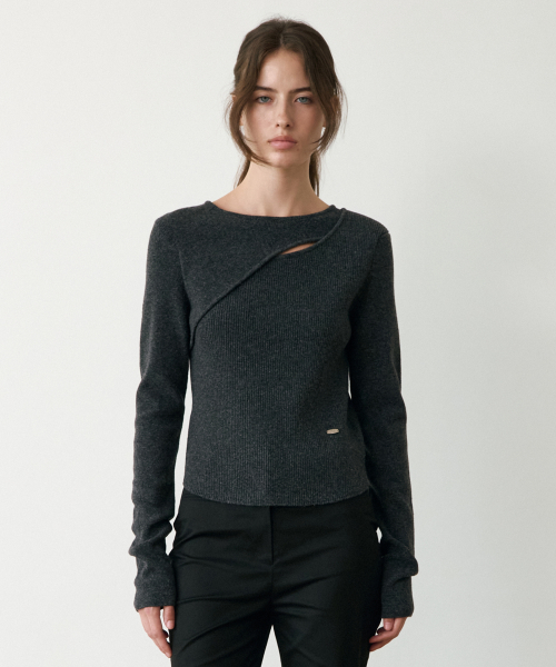 Elise Cutout Knit Top_2colors