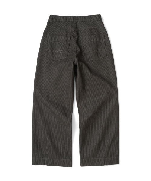 TCM unbalance ethnic stripe pants (black)