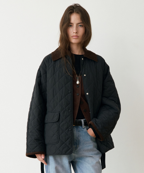 Arden Belted Quilting Jacket_2colors