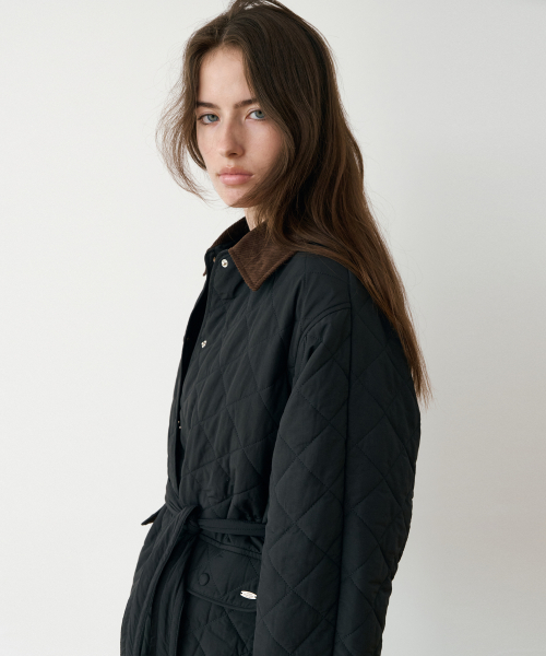 Arden Belted Quilting Jacket_2colors