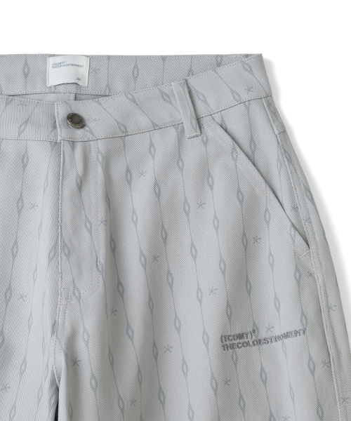 TCM cotton pattern pants (light grey)
