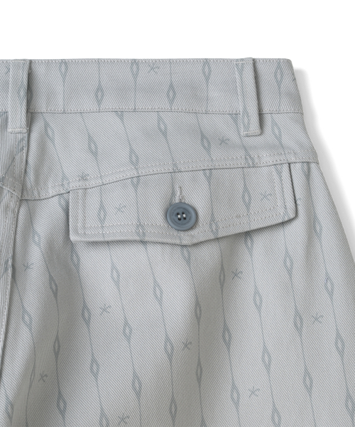 TCM cotton pattern pants (light grey)