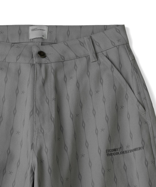 TCM cotton pattern pants (khaki)