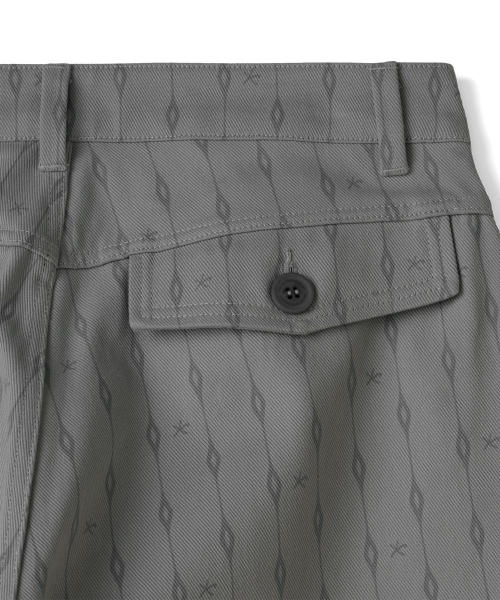 TCM cotton pattern pants (khaki)