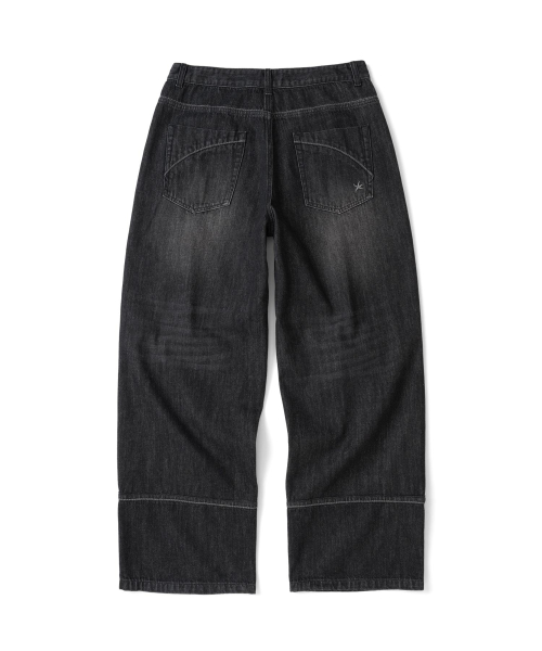 TCM stitch denim pants (black)